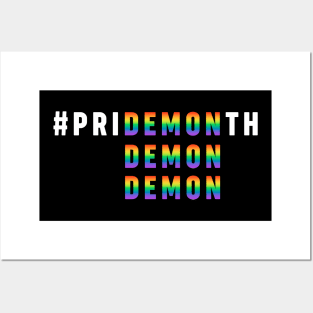 Pride Month PriDEMONth LGBT Support Posters and Art